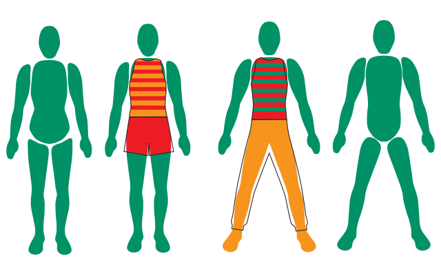 Coloured Stripey clothes